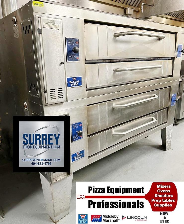 Used BAKERS PRIDE Y-600 DOUBLE STACK STONE DECK PIZZA OVEN