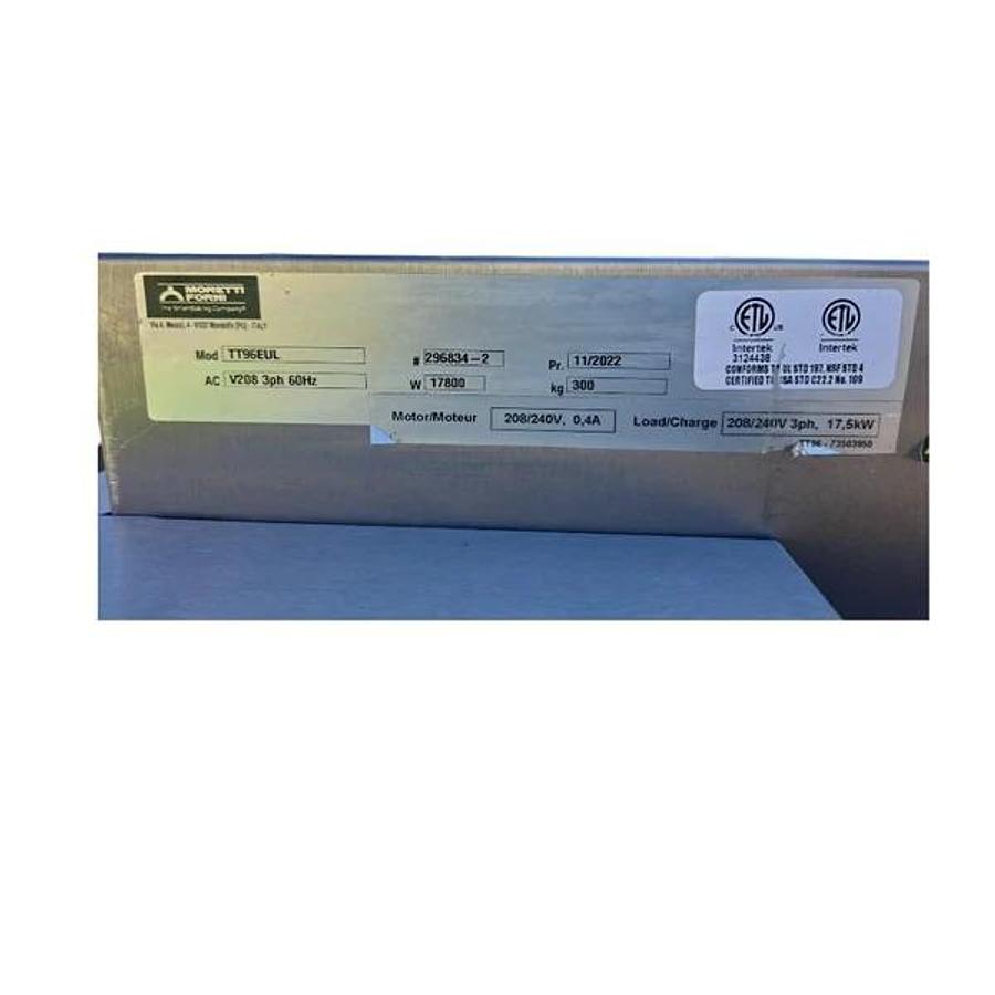 Used Moretti Forni TT96EUL Electric Conveyor Oven