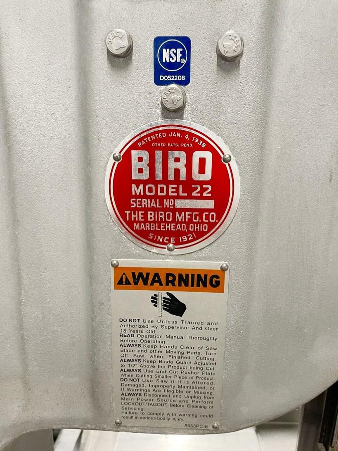 Used Biro Model 22 Meat Saw - price reduced