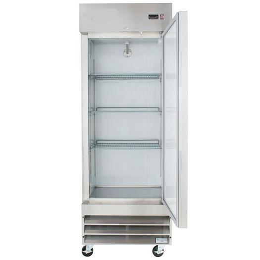 29" Wide -  Narrow 25" Depth One Section Solid Door Reach-In Refrigerator -