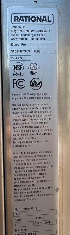 Used Rational iCombi Pro Electric Convection Oven - 3 AVAILABLE