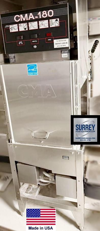 Used CMA Stainless Steel High Temperature Dishwasher - Model HTSB -CMA180