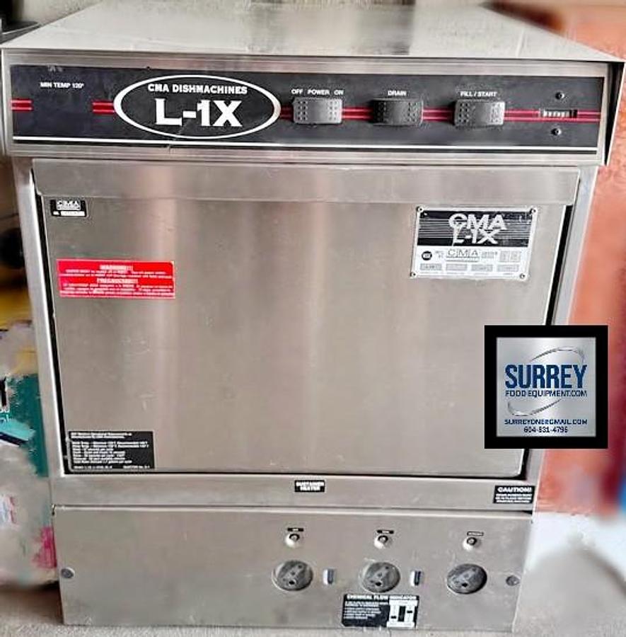 Used CMA Low temp undercounter dishwasher -