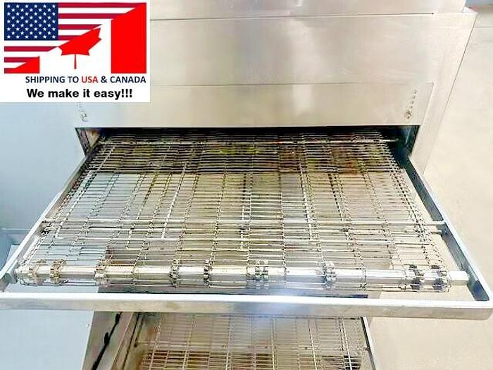 Refurbished LINCOLN IMPINGER 1450 & 1200, DOUBLE STACKED NAT GAS, 32"W CONVEYOR PIZZA OVEN