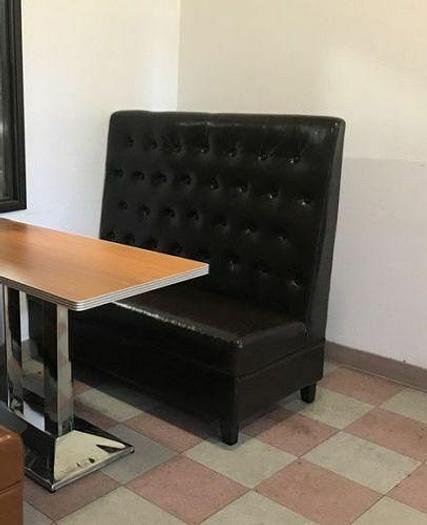 Booths Seating Black Button Style Commercial Restaurant Booth Seat