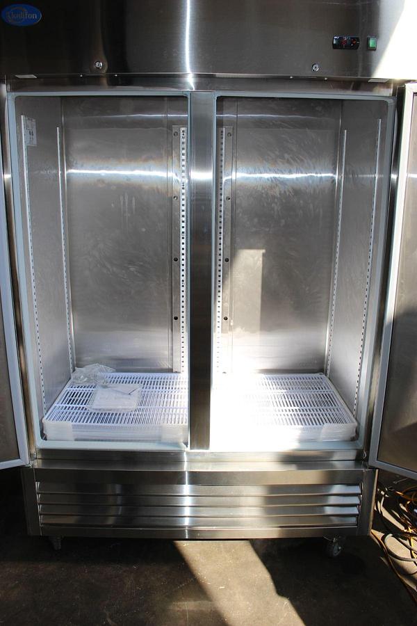 Used  Kalifon Stainless Steel 2 Door Freezer - Scratch & Dent - KF-49B1 - 54.1" - SEE VIDEO