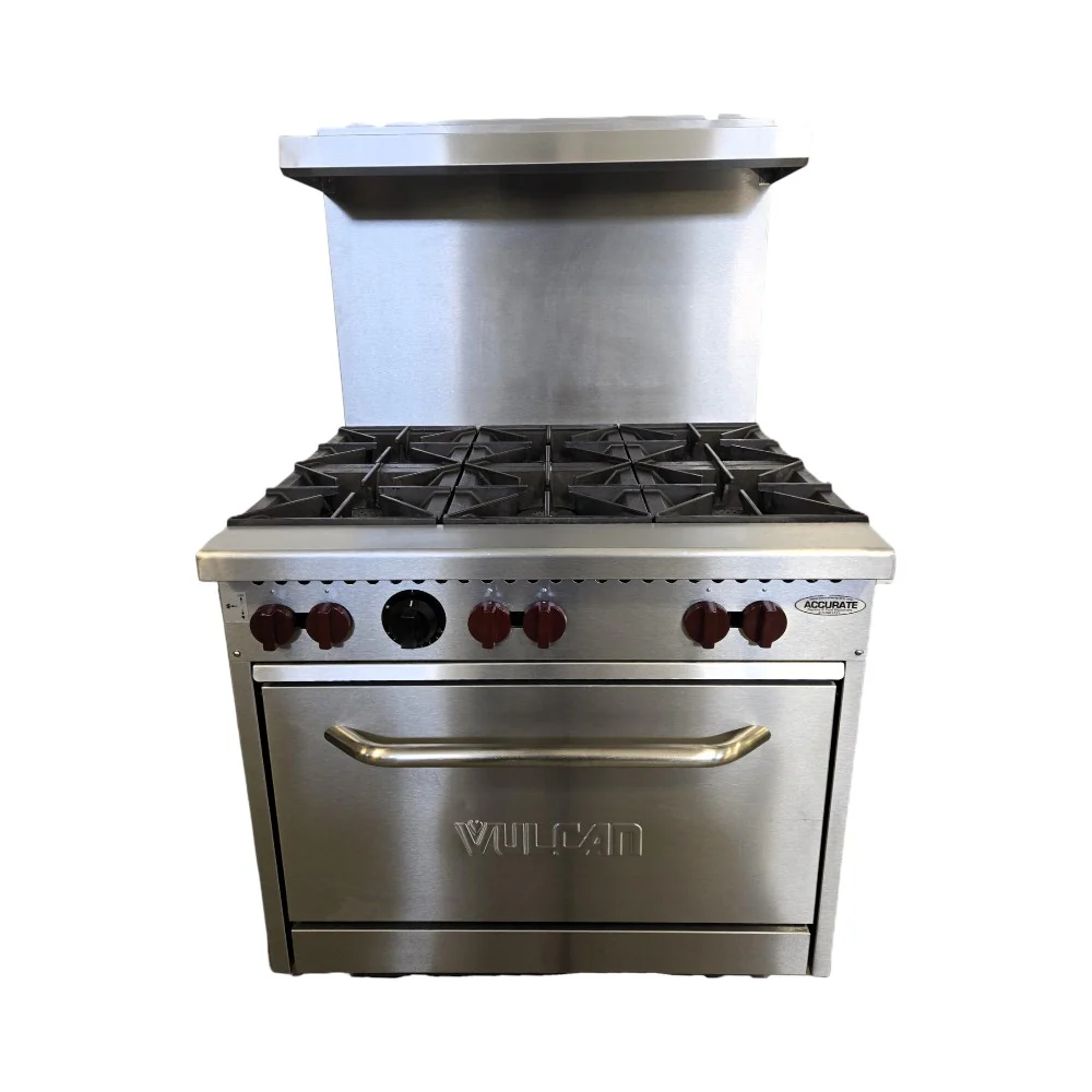 Used Vulcan SX36 6 Open Burner Range - Natural Gas