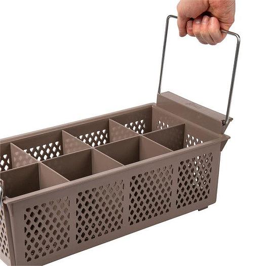 Dishwasher 8 Compartment Half Size Brown Flatware Rack with Handles