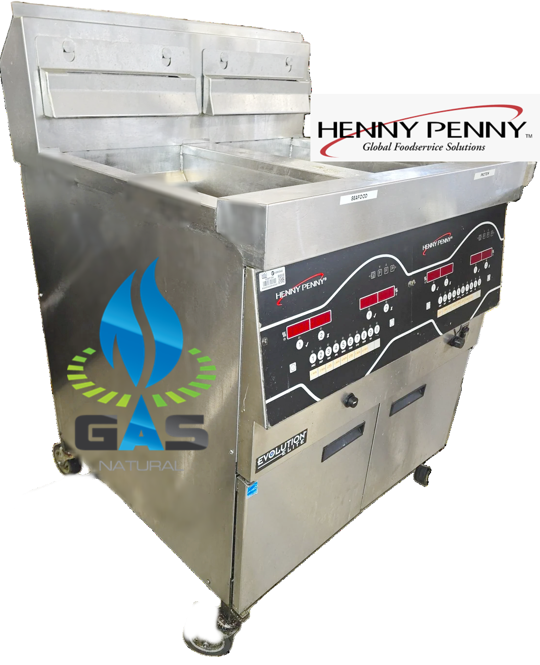 Used Double Fryer | Henny Penny | Model # EEG-242 FFXX ST | NG / 120 Volt