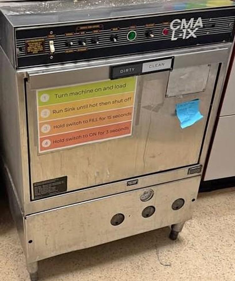 Used CMA L-1X16 Undercounter low temp dishwasher