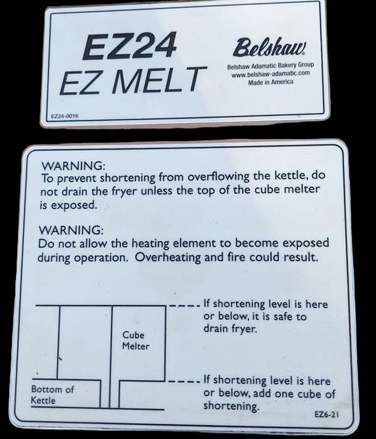 Used DONUT SHORTENING MELTER - EZMELT24 Shortening Melter-Filter