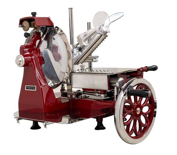 Trento 14″ Blade Volano Manual Slicer Flower Flywheel and Stainless Steel Tray - SEE VIDEO