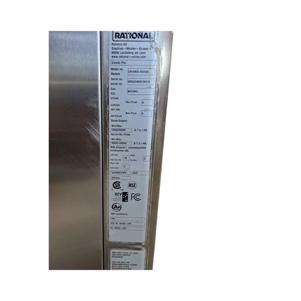 Used  Video Thumbnail Learn how Rent-Try-Buy works with flexible weekly payments CERTIFIED USED  Rational ICP 6-FULL NG Combi Oven
