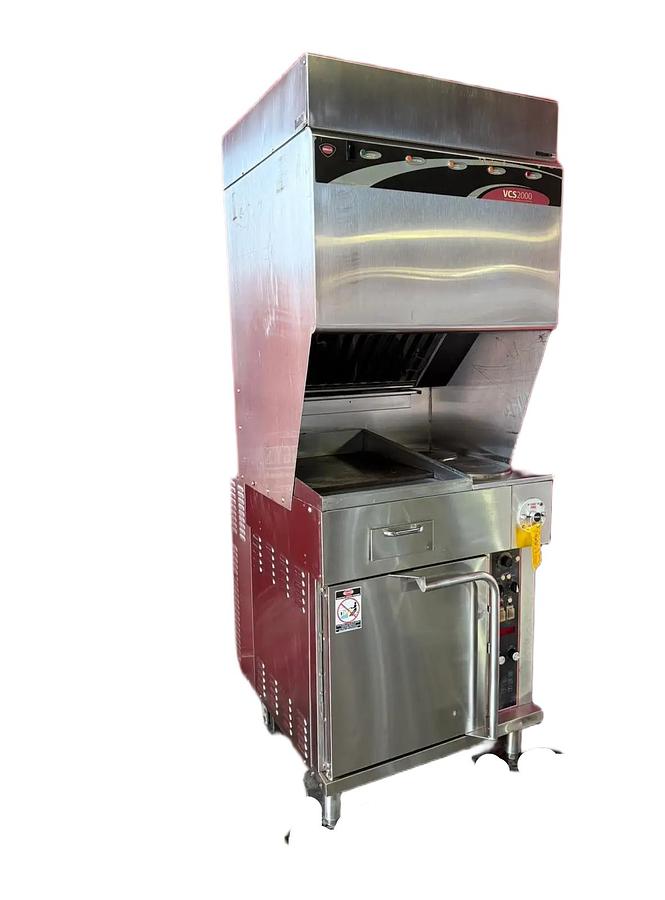 Used Wells ventless wvoc-2hfg 2 stove griddle and oven