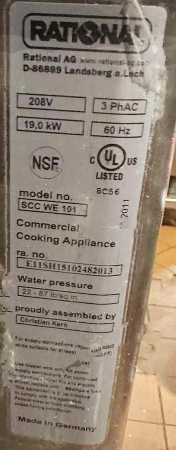 Used 10 Pan Rational Oven with Ultra Vent Hood