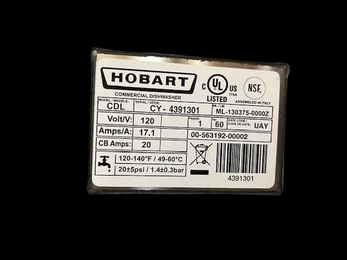 Used Hobart Centerline Commercial Low Temp Dishwasher -very little use