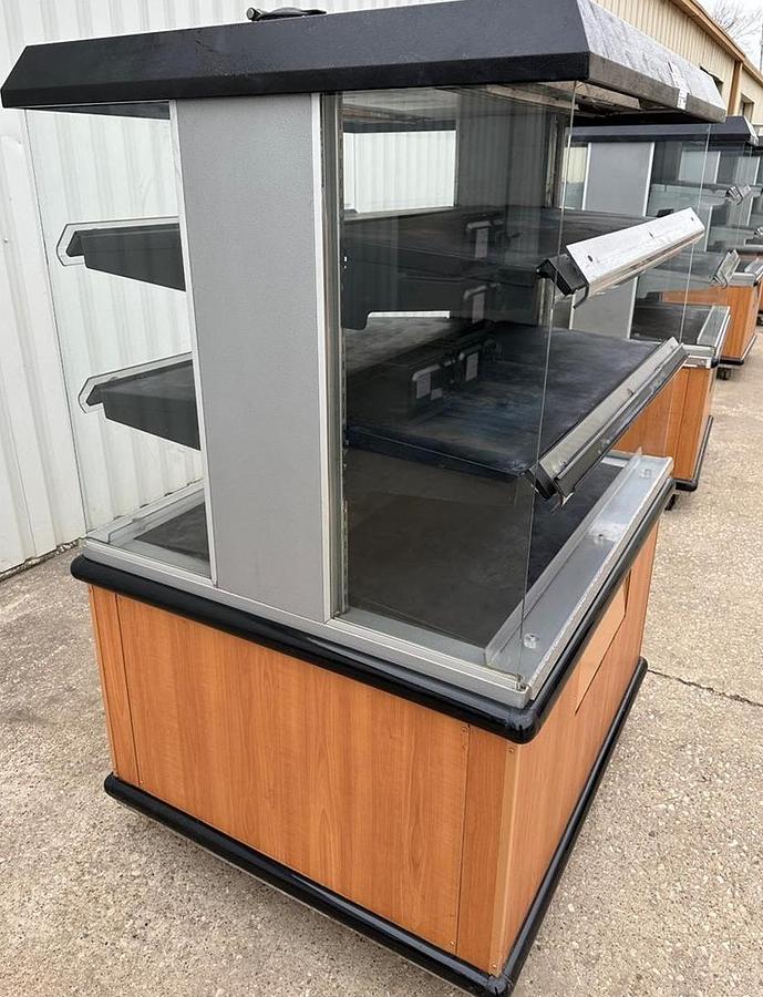 Used Custom Deli heated display merchandiser on casters - 2 available