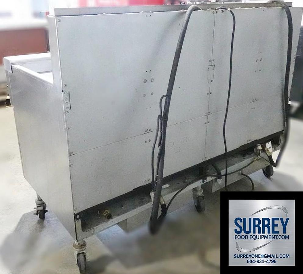 Used FRYMASTER  - SS FOUR UNIT FLOOR FRYER  - MOLDEL  4FQG30U0ZQTZZNG - Natural Gas
