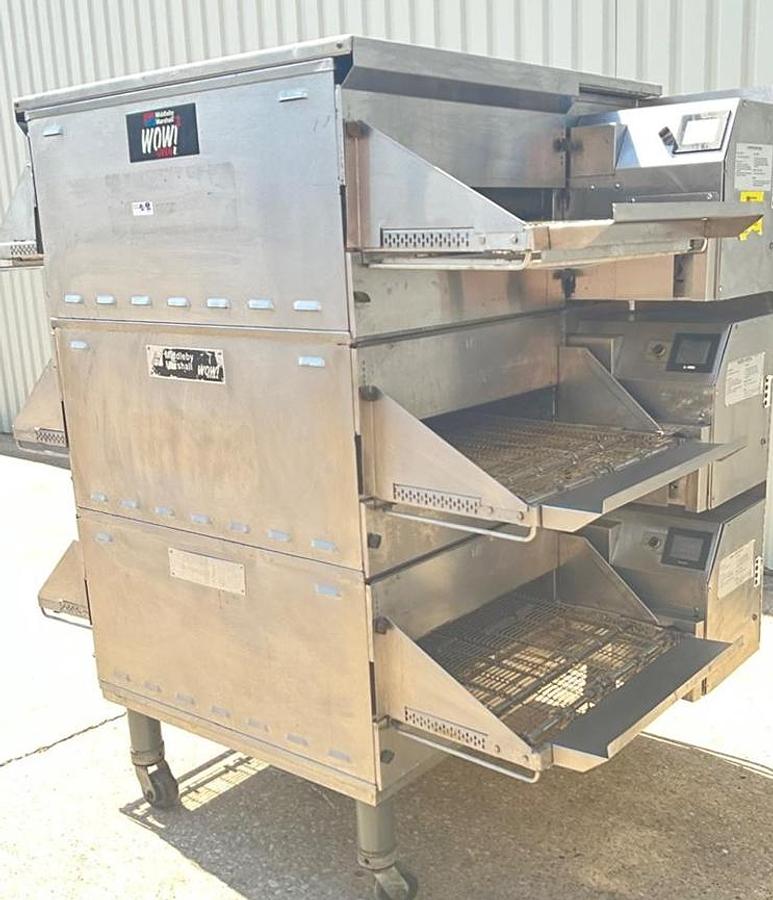 Used Middleby Marshall gas triple stack conveyor oven PSG36