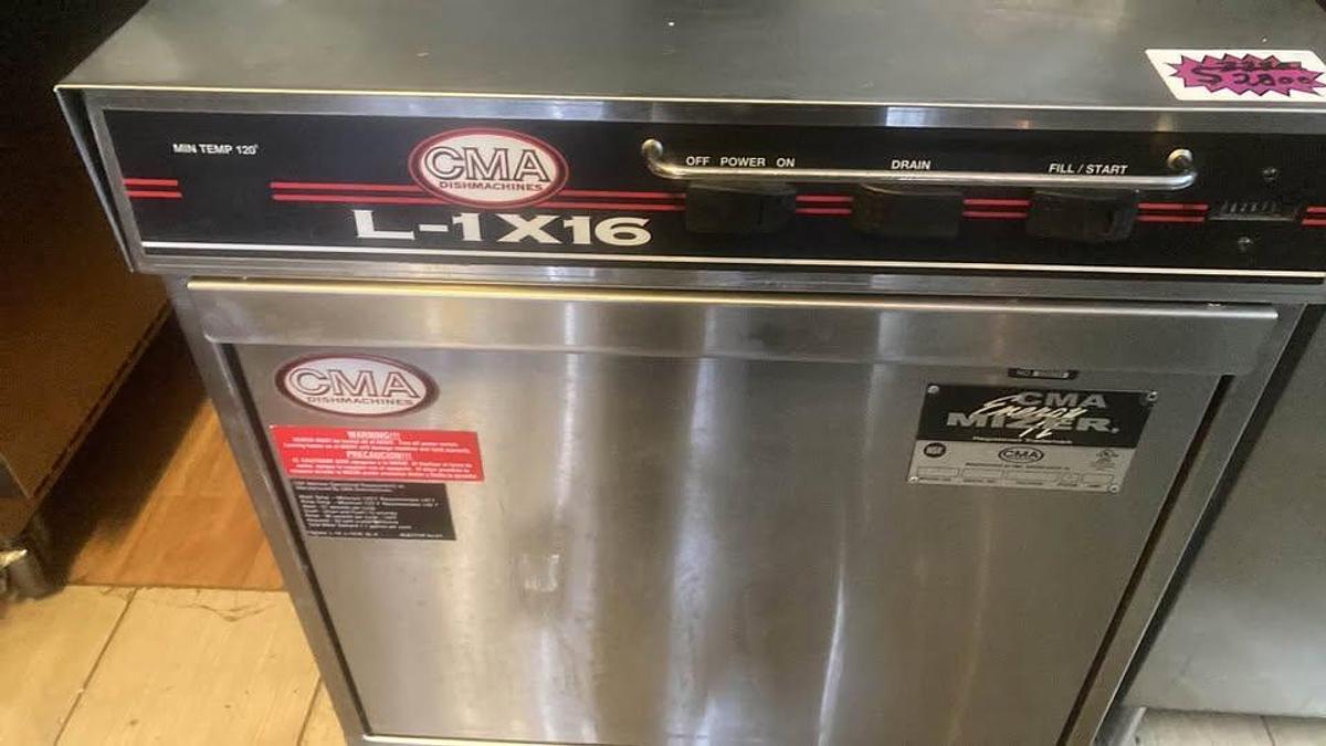 Used CMA Low Temp Undercounter Dishwasher - warranty