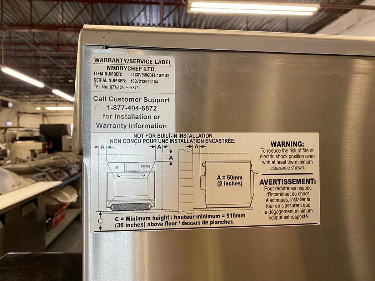 Used Merrychef Eikon E4CSVMV6DFUMUS  Countertop Fast Bake Oven