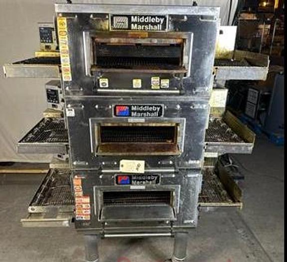 Used Middleby Marshall PS528G Triple Stack Gas Conveyor Oven