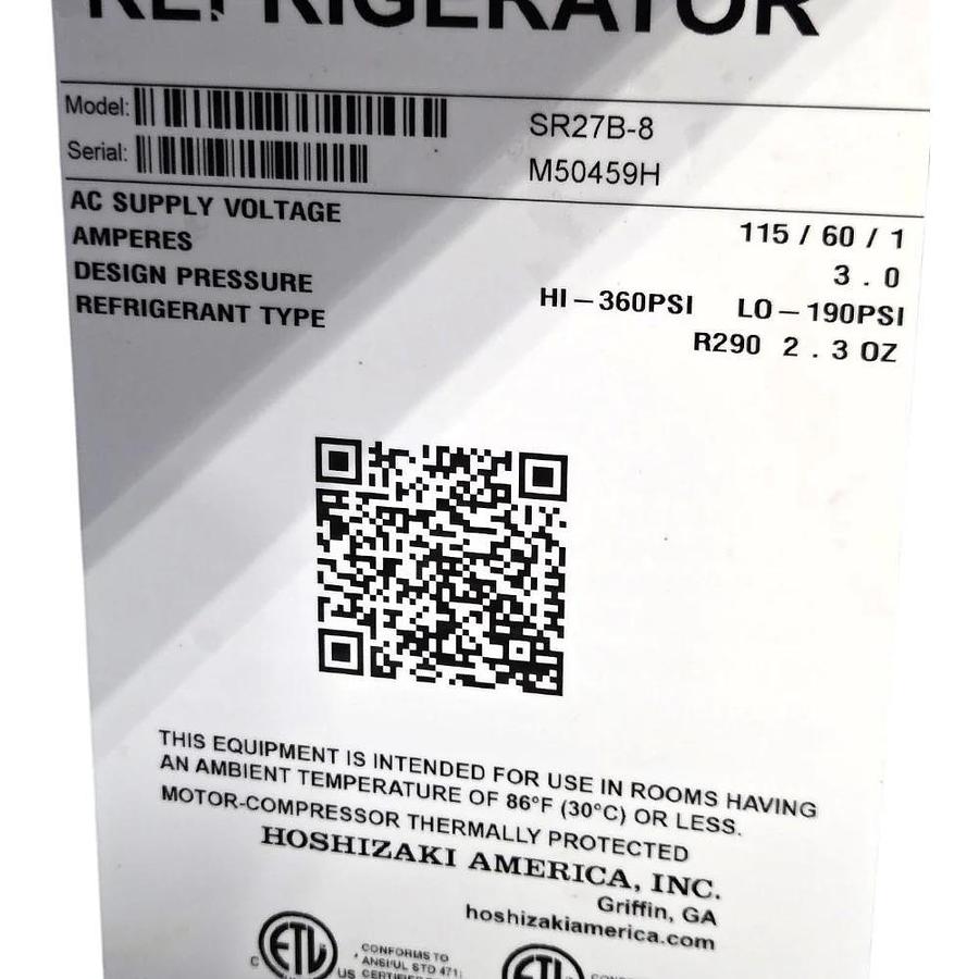 Used Hoshizaki SR27B-8 Refrigerated Prep Table-WARRANTY