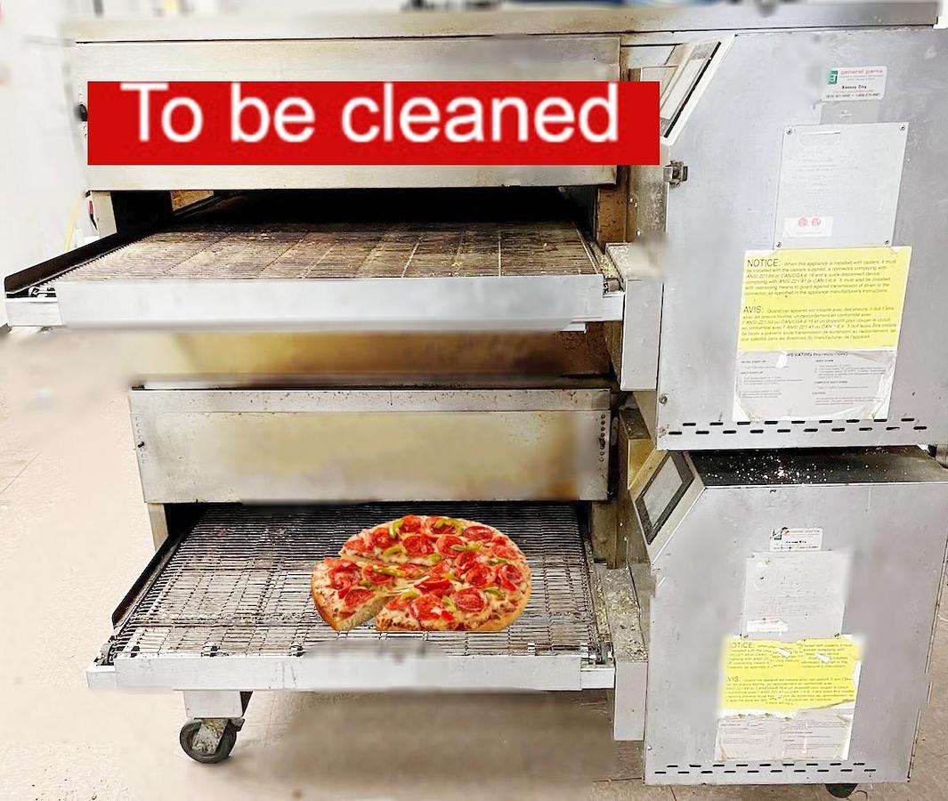 Used Conveyor Pizza Oven Middleby Marshall Gas PS640 G 2-Stack, Impingement WOW Ovens