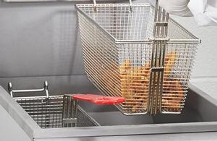 Natural or Liquid Propane 50 lb. Stainless Steel Floor Fryer - 120,000 BTU