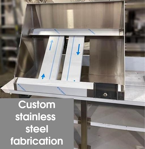 Stainless steel fabrication - vent hoods - tables - sinks - shelving etc.