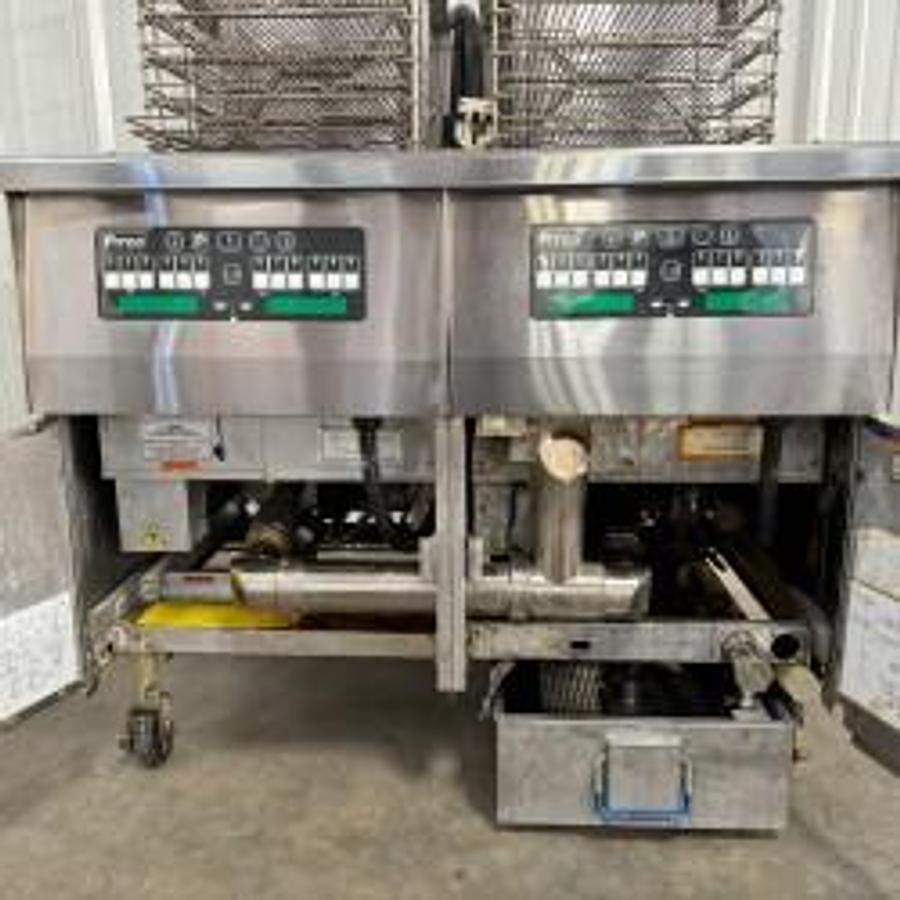 Used Pitco High Output Fryer Electric Dual with Filtration SELVRF Chicken