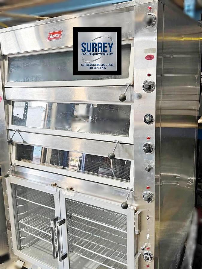 Used Brute 3 deck electric baking oven - with proofer below - excellent condition - SEE VIDEO