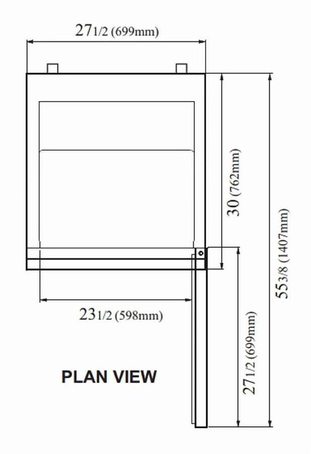 Used Brand new Turbo Air 27” undercounter freezer on casters