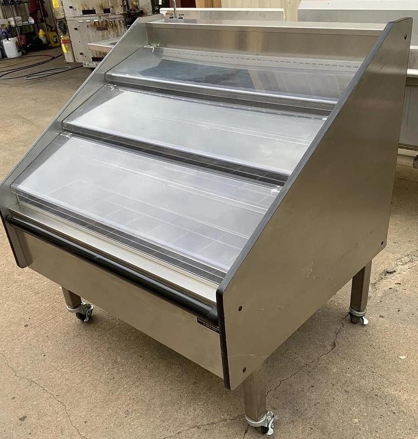 Used Custom Deli 3-tier heated holding cabinet tortilla food warmer merchandiser