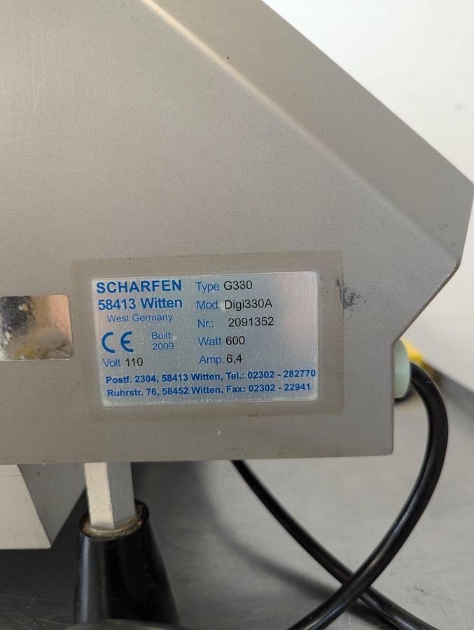 Used  Scharfen Digi330A 13" Semi-Automatic Gravity Food Slicer