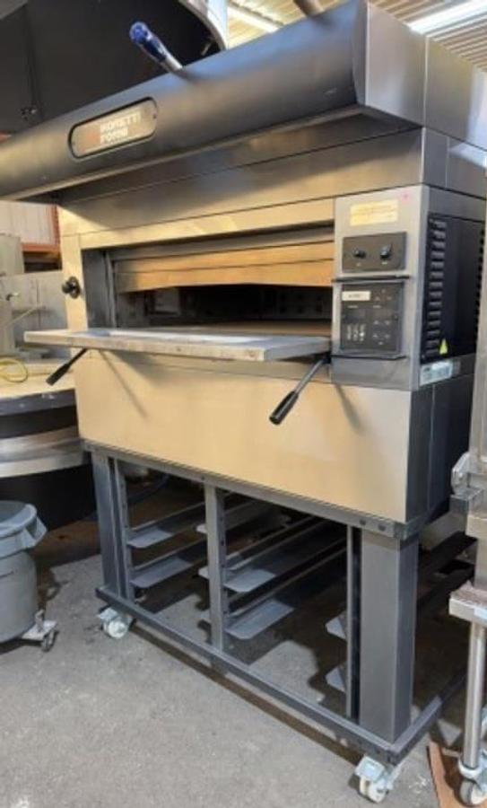 Used Moretti forni commercial pizza deck oven 52x39x64