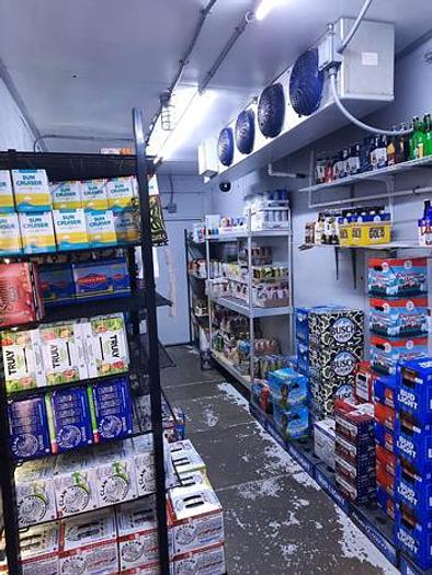 Used Walk in cooler with 9 glass doors - excellent condition - SEE DIAGRAM FOR DIMENSIONS