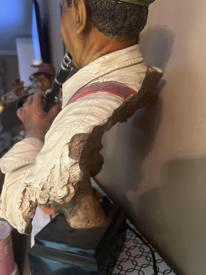 Used Decor item - Clarinet Player - ghostly -OPEN TO OFFERS