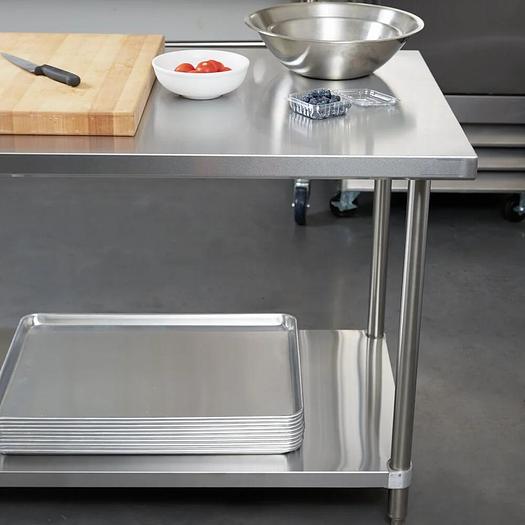 STAINLESS STEEL TABLES - SEE ALL 23 SIZES HERE -  ASST. DEPTHS 18" 24" & 30"