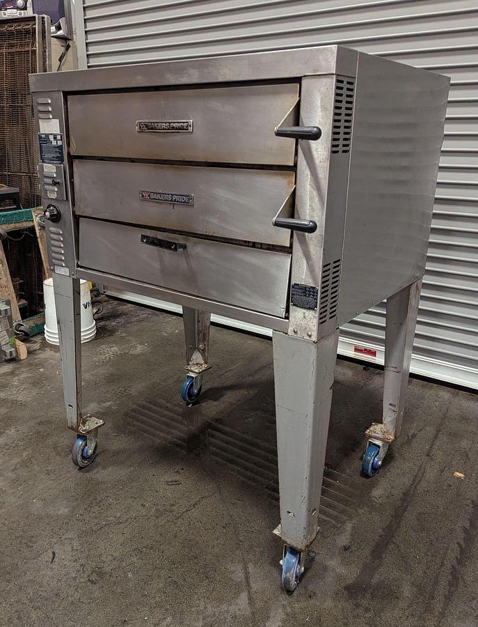 Used Bakers Pride GP61 Hearthbake Double Deck Gas Oven