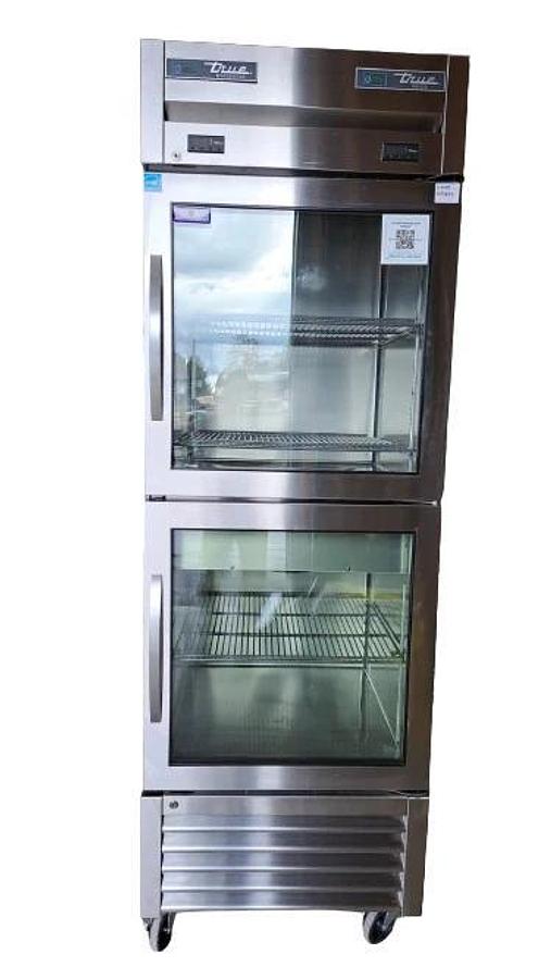 Used True - T-23DT-G-HC~FGD01 - Freezer -1 Section - 2 Stacked Glass Doors - 30 Inch -warrantty