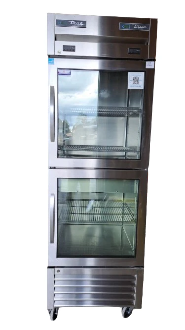 Used True - T-23DT-G-HC~FGD01 - Freezer -1 Section - 2 Stacked Glass Doors - 30 Inch -warrantty