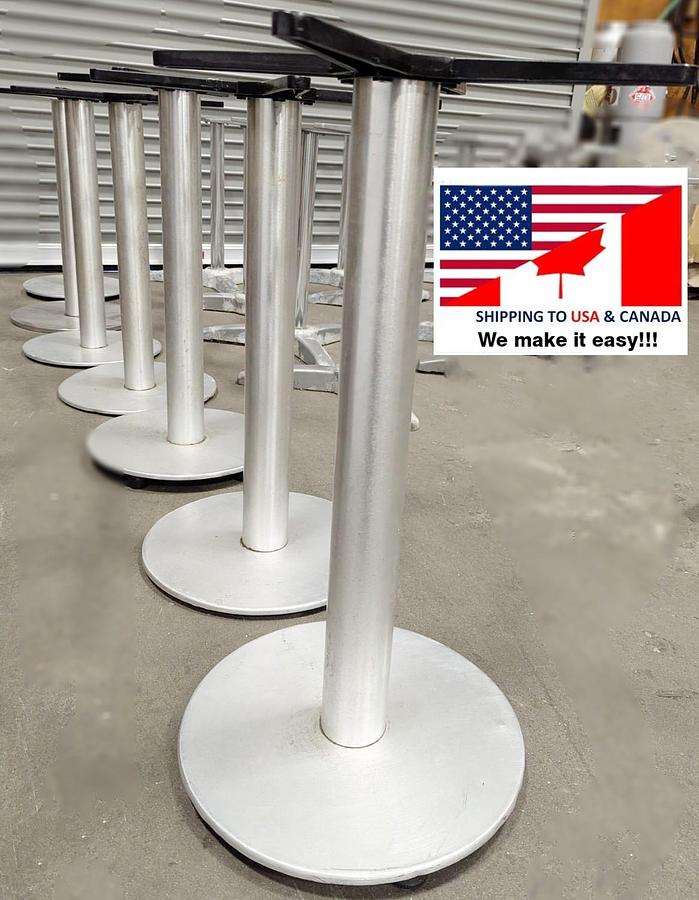 Used 7 table round table bases - 1 lot 