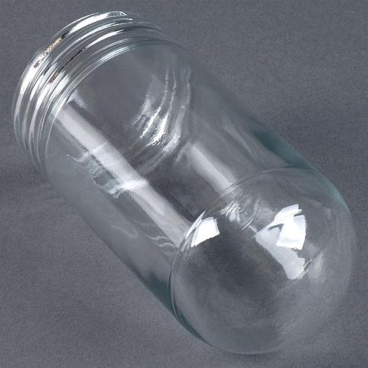Glass globe for hood light bulb