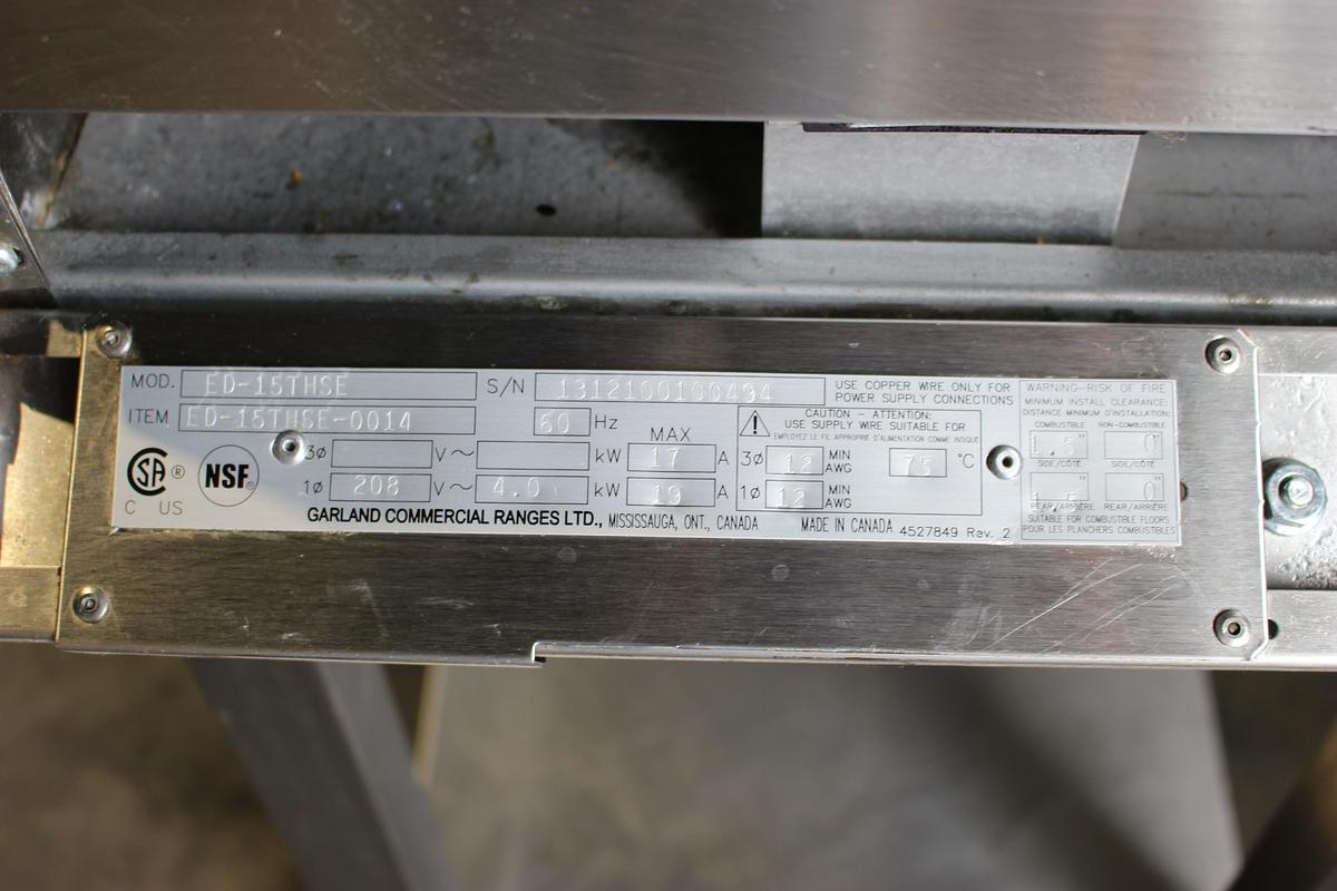 Used Garland ED-15THSE Designer Series 15" Electric Hot Plate 1 Phase