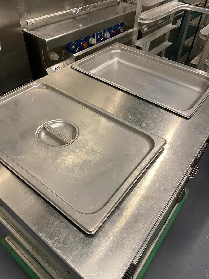 Used Cres-Cor 2 Tray Warming Table and Holding Cabinet