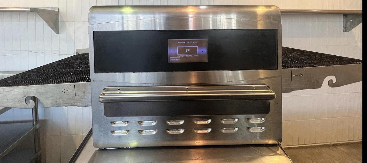 Used Refurbished Ovention Shuttle S2000 Ventless Conveyor Pizza Oven. 1 ph Stackable