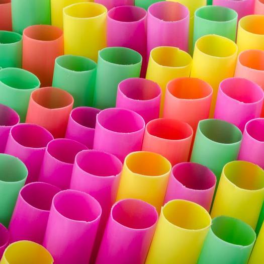 8 1/2" Colossal Unwrapped Neon Straws - 4000 / Case