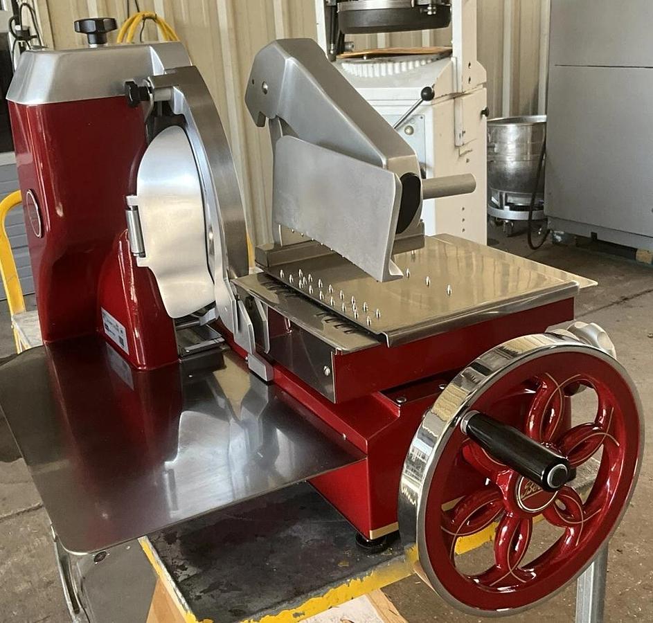Used 2023 Berkel Prosciutto slicer 330M Hand crank blade sharpener Ham Deli