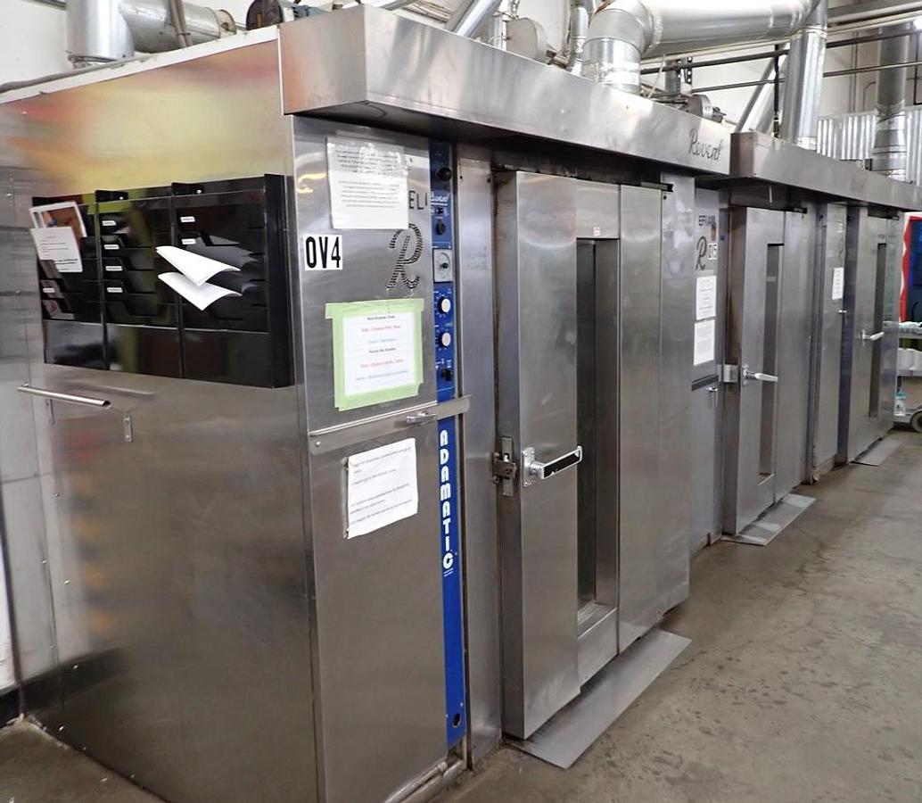 Used (3) REVENT NATURAL GAS ROTARY TRAY OVENS